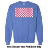 Adult Heavy Blend Heather Royal or Red 60/40 Fleece Crew (S) Thumbnail