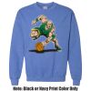 Adult Heavy Blend Heather Royal or Red 60/40 Fleece Crew (S) Thumbnail