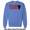 Adult Heavy Blend Heather Royal or Red 60/40 Fleece Crew (S) Thumbnail