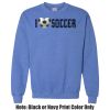 Adult Heavy Blend Heather Royal or Red 60/40 Fleece Crew (S) Thumbnail