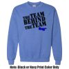 Adult Heavy Blend Heather Royal or Red 60/40 Fleece Crew (S) Thumbnail