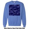 Adult Heavy Blend Heather Royal or Red 60/40 Fleece Crew (S) Thumbnail