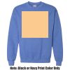 Adult Heavy Blend Heather Royal or Red 60/40 Fleece Crew (S) Thumbnail