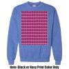 Adult Heavy Blend Heather Royal or Red 60/40 Fleece Crew (S) Thumbnail