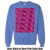 Adult Heavy Blend Heather Royal or Red 60/40 Fleece Crew (S) Thumbnail