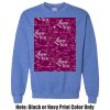 Adult Heavy Blend Heather Royal or Red 60/40 Fleece Crew (S) Thumbnail