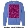 Adult Heavy Blend Heather Royal or Red 60/40 Fleece Crew (S) Thumbnail