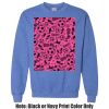 Adult Heavy Blend Heather Royal or Red 60/40 Fleece Crew (S) Thumbnail