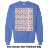 Adult Heavy Blend Heather Royal or Red 60/40 Fleece Crew (S) Thumbnail