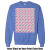 Adult Heavy Blend Heather Royal or Red 60/40 Fleece Crew (S) Thumbnail