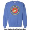 Adult Heavy Blend Heather Royal or Red 60/40 Fleece Crew (S) Thumbnail