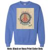 Adult Heavy Blend Heather Royal or Red 60/40 Fleece Crew (S) Thumbnail