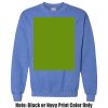 Adult Heavy Blend Heather Royal or Red 60/40 Fleece Crew (S) Thumbnail