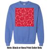 Adult Heavy Blend Heather Royal or Red 60/40 Fleece Crew (S) Thumbnail