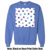 Adult Heavy Blend Heather Royal or Red 60/40 Fleece Crew (S) Thumbnail