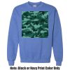 Adult Heavy Blend Heather Royal or Red 60/40 Fleece Crew (S) Thumbnail