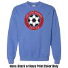 Adult Heavy Blend Heather Royal or Red 60/40 Fleece Crew (S) Thumbnail