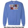 Adult Heavy Blend Heather Royal or Red 60/40 Fleece Crew (S) Thumbnail