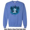 Adult Heavy Blend Heather Royal or Red 60/40 Fleece Crew (S) Thumbnail