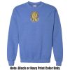 Adult Heavy Blend Heather Royal or Red 60/40 Fleece Crew (S) Thumbnail
