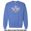 Adult Heavy Blend Heather Royal or Red 60/40 Fleece Crew (S) Thumbnail