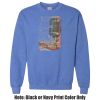 Adult Heavy Blend Heather Royal or Red 60/40 Fleece Crew (S) Thumbnail
