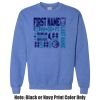 Adult Heavy Blend Heather Royal or Red 60/40 Fleece Crew (S) Thumbnail