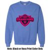 Adult Heavy Blend Heather Royal or Red 60/40 Fleece Crew (S) Thumbnail