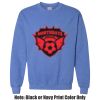 Adult Heavy Blend Heather Royal or Red 60/40 Fleece Crew (S) Thumbnail