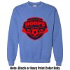 Adult Heavy Blend Heather Royal or Red 60/40 Fleece Crew (S) Thumbnail