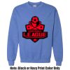 Adult Heavy Blend Heather Royal or Red 60/40 Fleece Crew (S) Thumbnail