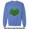 Adult Heavy Blend Heather Royal or Red 60/40 Fleece Crew (S) Thumbnail