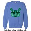 Adult Heavy Blend Heather Royal or Red 60/40 Fleece Crew (S) Thumbnail