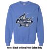 Adult Heavy Blend Heather Royal or Red 60/40 Fleece Crew (S) Thumbnail