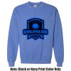 Adult Heavy Blend Heather Royal or Red 60/40 Fleece Crew (S) Thumbnail