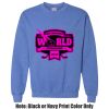 Adult Heavy Blend Heather Royal or Red 60/40 Fleece Crew (S) Thumbnail