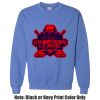 Adult Heavy Blend Heather Royal or Red 60/40 Fleece Crew (S) Thumbnail