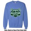 Adult Heavy Blend Heather Royal or Red 60/40 Fleece Crew (S) Thumbnail