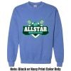 Adult Heavy Blend Heather Royal or Red 60/40 Fleece Crew (S) Thumbnail