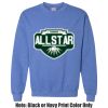 Adult Heavy Blend Heather Royal or Red 60/40 Fleece Crew (S) Thumbnail