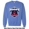 Adult Heavy Blend Heather Royal or Red 60/40 Fleece Crew (S) Thumbnail
