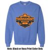 Adult Heavy Blend Heather Royal or Red 60/40 Fleece Crew (S) Thumbnail