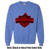 Adult Heavy Blend Heather Royal or Red 60/40 Fleece Crew (S) Thumbnail