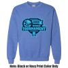Adult Heavy Blend Heather Royal or Red 60/40 Fleece Crew (S) Thumbnail