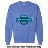 Adult Heavy Blend Heather Royal or Red 60/40 Fleece Crew (S) Thumbnail
