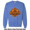 Adult Heavy Blend Heather Royal or Red 60/40 Fleece Crew (S) Thumbnail