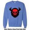 Adult Heavy Blend Heather Royal or Red 60/40 Fleece Crew (S) Thumbnail