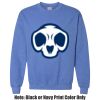 Adult Heavy Blend Heather Royal or Red 60/40 Fleece Crew (S) Thumbnail
