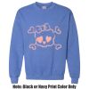 Adult Heavy Blend Heather Royal or Red 60/40 Fleece Crew (S) Thumbnail