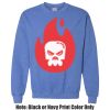 Adult Heavy Blend Heather Royal or Red 60/40 Fleece Crew (S) Thumbnail